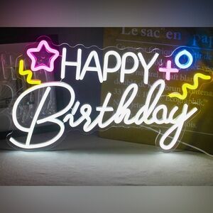 Happy Birthday Neon Sign